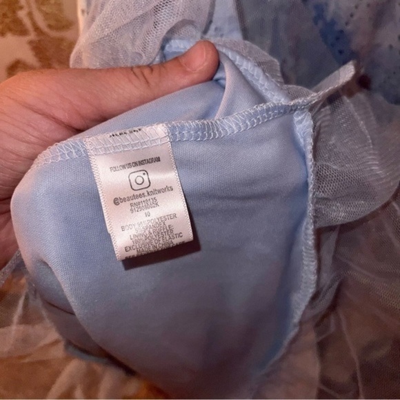 🥀 Knit Works Girls Blue Spring Dress - Picture 8 of 8